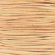 Cordon en cuir européen 1.5 mm Naturel x1 m