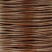 Cordon en cuir européen 1.5 mm Brun x1 m