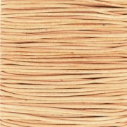 Cordon cuir européen 1 mm Naturel x1 m
