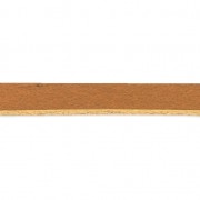 Lacet cuir européen carré 3 mm Camel x1m