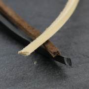 Lacet cuir européen carré 3 mm Camel x1m