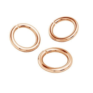 Anneaux ouverts 3x0.7 mm - Argent 925 doré rose x25