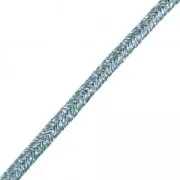 Soutache brillante fabrication italienne 3.5 mm Bleu gris / argenté x1m