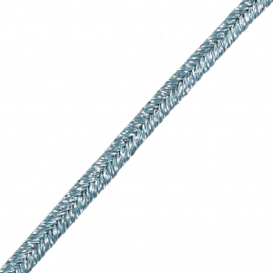 Soutache brillante fabrication italienne 3.5 mm Bleu gris / argenté x1m