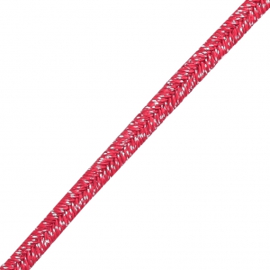 Soutache brillante fabrication italienne 3.5 mm Rouge / argenté x1m