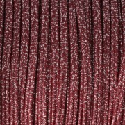 Soutache brillante fabrication italienne 3.5 mm Bordeaux / argenté x1m