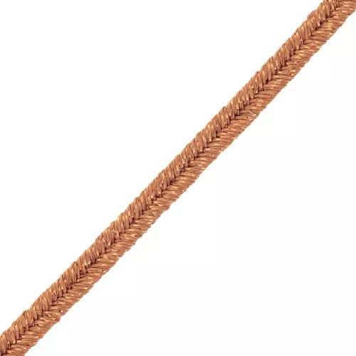 Soutache brillante fabrication italienne 3.5 mm Moutarde / doré x1m
