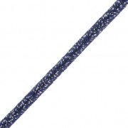 Soutache brillante fabrication italienne 3.5 mm Bleu nuit / Argenté x1m|raw }}