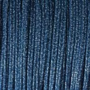 Soutache brillante fabrication italienne 3.5 mm Bleu cobalt / Argenté x1m