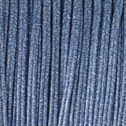 Soutache brillante fabrication italienne 3.5 mm Bleu / Argenté x1m