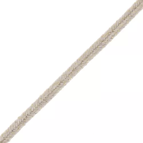 Soutache brillante fabrication italienne 3.5 mm Beige / Doré x1m