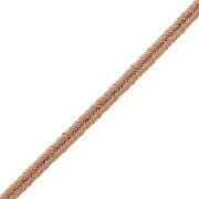 Soutache brillante fabrication italienne 3.5 mm Rose poudré / Doré x1m|raw }}