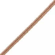 Soutache brillante fabrication italienne 3.5 mm Rose poudré / Doré x1m