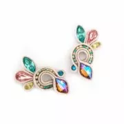 Soutache Moonlight fabrication italienne 3.5 mm Beige / Mauve x1m