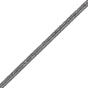 Soutache Shiri métal fabrication italienne 3 mm Gris Anthracite x1m