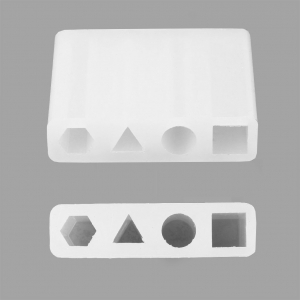 Moule silicone pour réaliser des pendentifs en résine 40 mm carré/rond/triangle