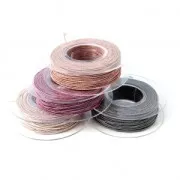 Bobine de fil Bliss Moonlight fabrication italienne 1 mm Bordeaux/Mauve x30m