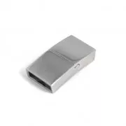 Fermoir coulissant/aimanté 22.4 x11.7 mm pour lacet 10 mm en acier inoxydable
