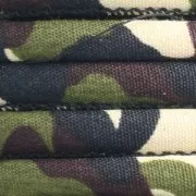 Cordon coton tubulaire 6 mm - Camouflage Kaki/Marron/Beige x1m