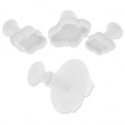 Set d'emporte-pièces texturés avec piston pour pâte polymère - Fancy Henna Lace x3|raw }}