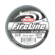 Fil Fireline - Tresse fusionnée 0.12 mm (4LB) Black Satin x45 m