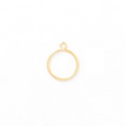 Anneau de montage et tissage pour la création de bijoux 15 mm Doré à l'or fin