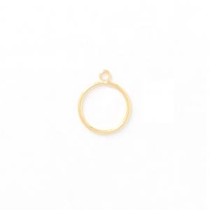 Anneau de montage et tissage pour la création de bijoux 15 mm Doré à l'or fin