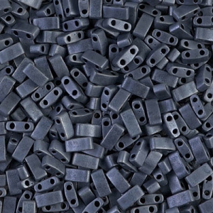 Miyuki Half Tila Beads 5x2.3x1.9 mm HTL-2001 - Gunmetal Mat x10g