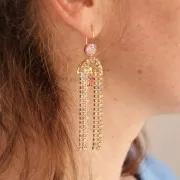 Chaîne en laiton brut strass en cristal taillé 2,10 mm Crystal/Light Peach/Light Rose/Sapphire x50cm