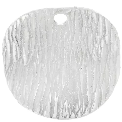 Sequin rond incurvé et texturé 12.9 mm - en Argent 925 x1