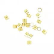 Tubes à écraser 2.5x2 mm en Argent 925 doré x30