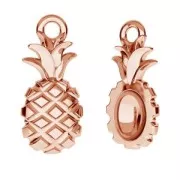 Breloque ananas 14 mm en Argent 925 doré rose x1