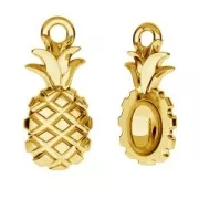 Breloque ananas 14 mm en Argent 925 Doré à l'or fin x1