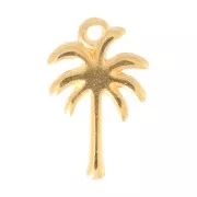Breloque en métal Palmier 18 mm Doré à l'or fin x1