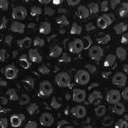 Perles facettées en verre tchèque Micro Spacers 2x3 mm Jet x50