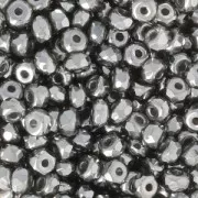 Perles facettées en verre tchèque Micro Spacers 2x3 mm Chrome x50