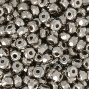 Perles facettées en verre tchèque Micro Spacers 2x3 mm Nickel Plated x50
