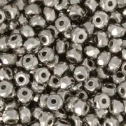Perles facettées en verre tchèque Micro Spacers 2x3 mm Nickel Plated x50