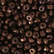 Perles facettées en verre tchèque Micro Spacers 2x3 mm Dark Bronze x50