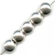Perles rondes 6 mm Placage Argent fin vieilli x10