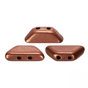 Perles en verre Tinos® par Puca® 4x10 mm Light Copper Mat x10g