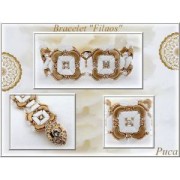 Perles en verre Tinos® par Puca® 4x10 mm Light Copper Mat x10g