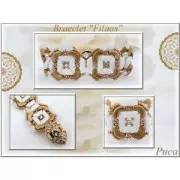 Perles en verre Tinos® par Puca® 4x10 mm Light Copper Mat x10g