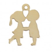 Breloque fine Garçon/Fille 18 mm en Gold filled (Or laminé)  x1|raw }}