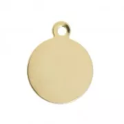 Breloque fine Médaille 14 mm en Gold filled (Or laminé) x1