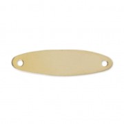 Intercalaire fin Plaque ovale 2 trous 24x6,2 mm en Gold filled (or laminé) |raw }}