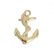 Breloque fine Ancre Marine 15 mm Gold filled (Or laminé) x1