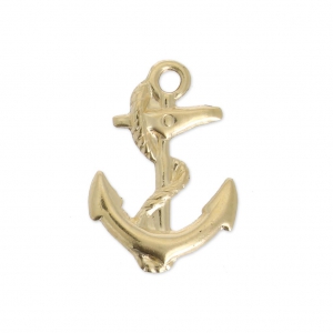 Breloque fine Ancre Marine 15 mm Gold filled (Or laminé)  x1