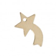 Sequin fin Etoile Filante 12 mm droite en Gold filled (Or laminé)  x1