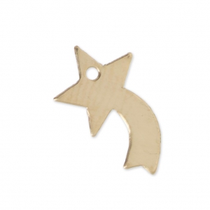Sequin fin Etoile Filante 12 mm droite en Gold filled (Or laminé)  x1